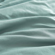 100% Vintage Washed Microfibre Fitted Sheet Set – Ultra Soft & Lightweight All-Season Fitted Sheet with 2 Pillowcases (Seafoam, King Size)