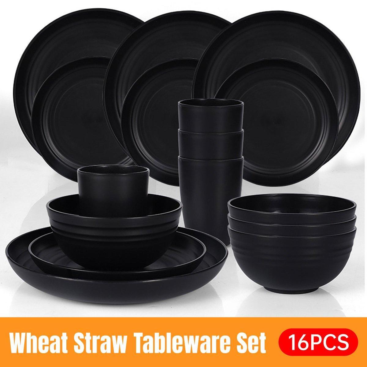 Eco 16PCS Wheat Straw Dining Set