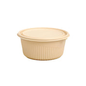 50PCS Biodegradable Corn Starch Lunch Box Round Takeout Containers Eco Friendly - 750ml