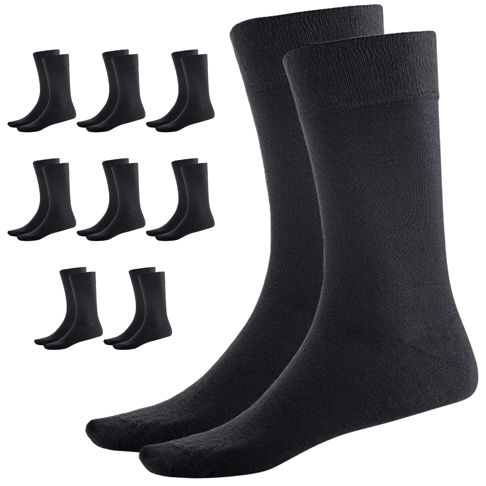 9-Pack Unisex Bamboo Work Socks