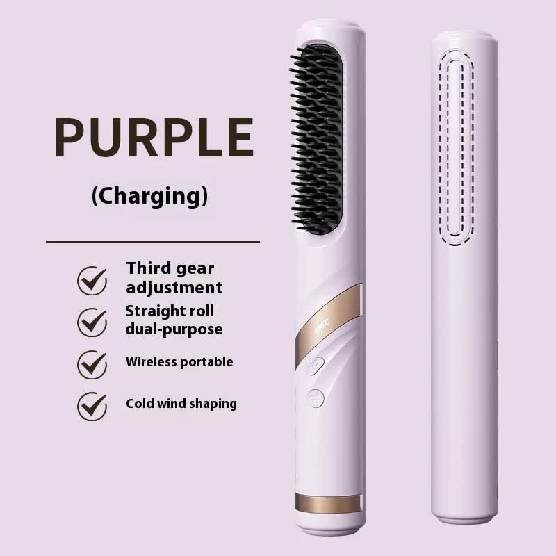 Portable Ionic Hair Brush | Straightener & Curler